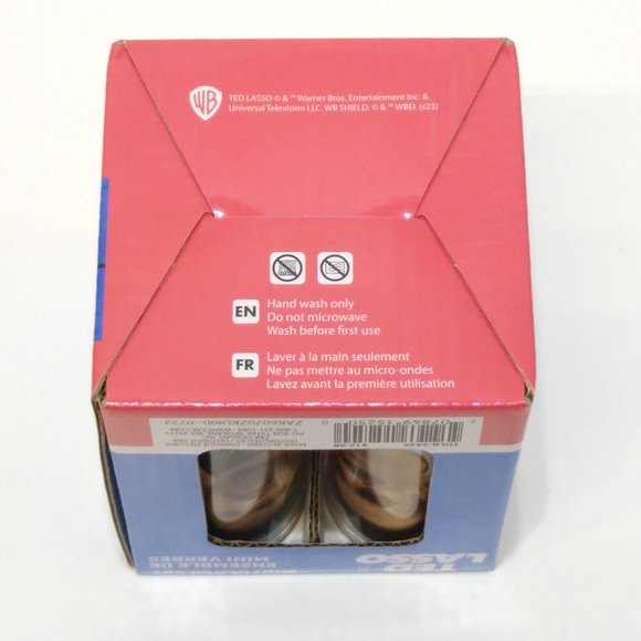 Ted Lasso 4-piece 2 Ounce Mini Glass Set GREAT GIFT IDEA TDLB-S430 New In Box - Picture 7 of 7